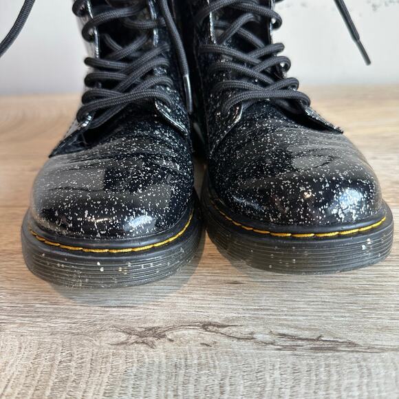 Dr. Marten's 1460 Lace Up Fashion Boot Black Cosmic Glitter US 3 - Picture 4 of 9